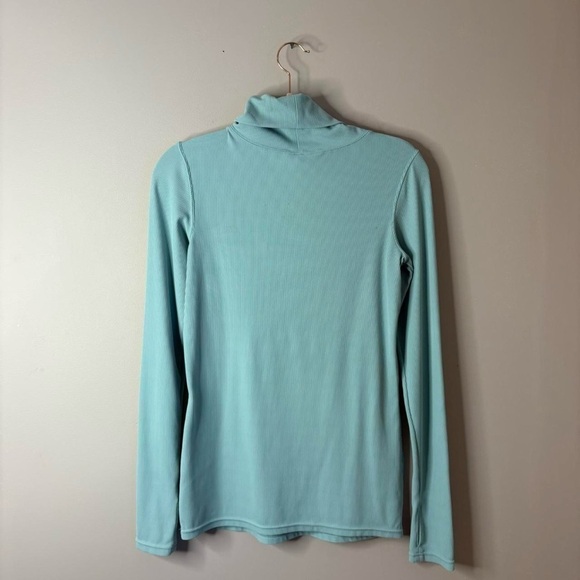 Free People Movement Second Skin ribbed long sleeve turtleneck top mint green M - Picture 7 of 9